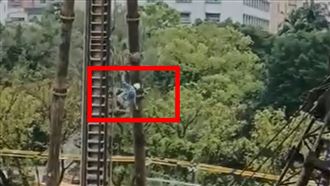 高空作業未綁安全繩　吊掛纜線斷工人險墜