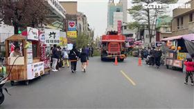 嘉義市文化路郵局前方發生路樹倒塌事件。（圖／翻攝畫面）