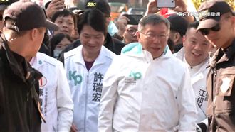 與蔡壁如台中同台　柯文哲：來不及聊天