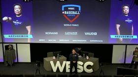 台灣電競選手Hazuremon尤瑋鍾在「實況野球」世界總決賽奪下季軍。（圖／擷取自WBSC YouTube頻道）