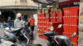 滿到店外! 新莊蝦皮店到店貨物爆量