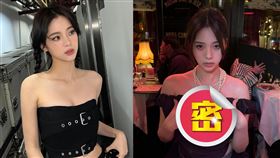 歐陽娜娜雙手交錯「擠深溝」險走光。（圖／翻攝自nanaouyang IG）