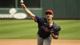 ▲史崔德（Spencer Strider）熱身賽14局飆22K。（圖／美聯社／達志影像）