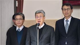 行政院陳建仁今（12）日上午赴立法院進行施政報告及備詢前受訪。（圖／行政院提供)