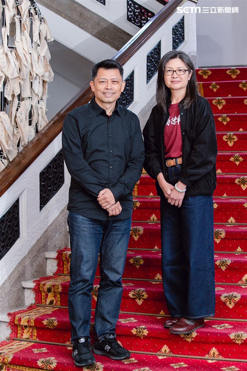 《尋找湯德章》導演黃銘正、連楨惠三立新聞網專訪。（圖／記者楊澍攝影）