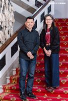 《尋找湯德章》導演黃銘正、連楨惠三立新聞網專訪。（圖／記者楊澍攝影）