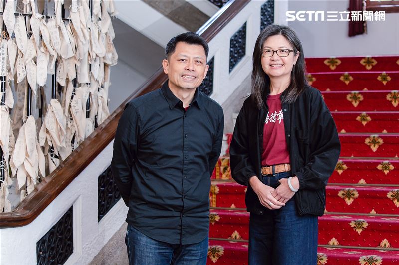 《尋找湯德章》導演黃銘正、連楨惠三立新聞網專訪。（圖／記者楊澍攝影）