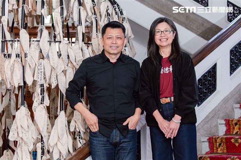 《尋找湯德章》導演黃銘正、連楨惠三立新聞網專訪。（圖／記者楊澍攝影）