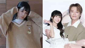 阿沁、花花。（圖／翻攝自花花臉書、G-Zing提供）