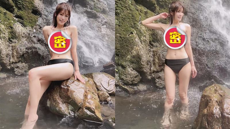 兇版王心凌泡溫泉脫了！比基尼彈出南半球