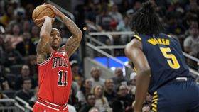 ▲公牛德羅贊（DeMar DeRozan）得分榜一口氣超越3位球員，進入第32名。（圖／美聯社／達志影像）