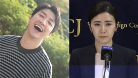 江宏傑、福原愛。（圖／翻攝自江宏傑臉書、日本外国特派員協会 オフ）