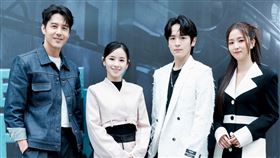 胡宇威、周曉涵、張豐豪、盧以恩出席《遊戲開始》發佈會。（圖／絡思本娛樂提供）