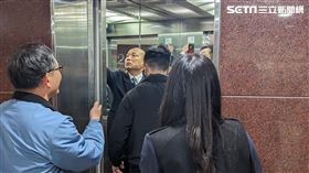 韓國瑜視察立法院電梯。(圖/記者陳怡潔攝影)