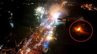 民宅竄火花！白沙屯媽祖停駕等火滅才啟程