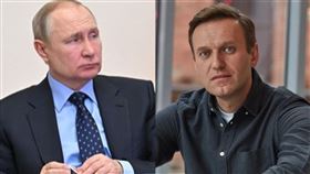 （左圖／翻攝自官方推特@KremlinRussia,右圖／取自facebook.com/navalny）