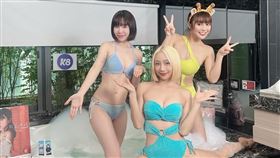 羚安（左）、卉妮（中）登上琳妲（右）節目。（圖／翻攝自IG）