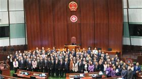 香港基本法23條通過。（圖／翻攝自中新社）