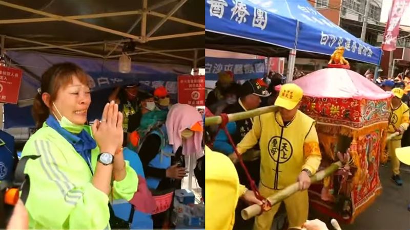轎不停賓士廠　白沙屯媽祖賜福醫療團痛哭