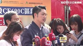 ▲蔣萬安出席捷運北環段CF690C區段標開工典禮受訪