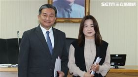 ▲立法院國防外交委員會召委選舉召委王定宇、馬文君（圖／記者邱榮吉攝影）