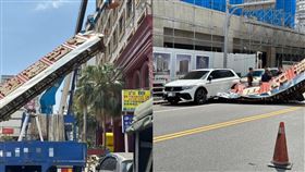 花蓮百事達國際飯店招牌掉落。（圖／取自臉書「花蓮同鄉會」）