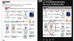 台灣事實查核中心指出，泰唔士高等教育機構回覆從未進行相關評比。（圖／翻攝自台灣事實查核中心官網）