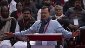印度國家首都轄區德里的首席部長克里瓦爾（Arvind Kejriwal）（圖／美聯社／達志影像）
