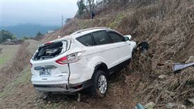 台東離奇事故，他停車一小時被關切，警方到場後竟高速衝邊坡身亡。（圖／翻攝畫面）