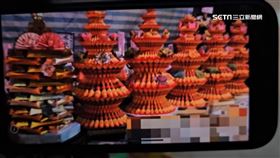 蓮花塔1次燒9箱！金爐屋簷爆裂垮下　2人被砸傷