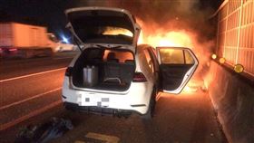 火燒車,楠梓路段,國道一號,高雄,起火燃燒