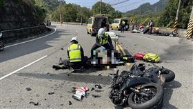 新／苗栗台3線2重機對撞　2騎士1死1重傷(圖/翻攝畫面)