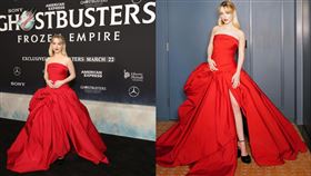 麥肯娜葛瑞絲出席《魔鬼剋星：冰天凍地》紐約首映會。（翻攝自麥肯娜葛瑞絲IG）