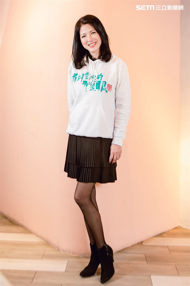 陳明真三立新聞網專訪。（圖／記者楊澍攝影）