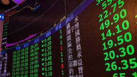 台股衝破2萬點大關　創高後賣壓出籠受惠ADR大漲逾5%激勵，台積電8日早盤勁揚36元，飆上796元新天價，帶動台股指數強彈371點至20065.5點歷史新高，為台股有史以來首度衝破20000點大關；不過居高思危賣壓湧現，指數高檔拉回震盪，AI股漲跌互見，櫃買指數翻黑。中央社記者裴禛攝  113年3月8日