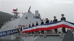 海軍沱江級巡邏艦第5、6號艦安江艦、萬江艦，今（26）日在蘇澳龍德造船廠舉行交艦給海軍的儀式。（圖／記者盧素梅攝影)