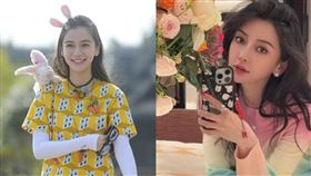 Angelababy（圖／翻攝自《奔跑吧》、Angelababy微博）