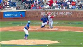 ▲今永昇太「後腳滑球」三振亞瑞納多（Nolan Arenado）。（圖／翻攝自MLB官網）