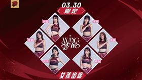 ▲台鋼獵鷹週末舉行「霹靂鷹世代」主題週，Wing Stars一粒和隊友到場應援。（圖／臺南台鋼獵鷹球團提供）