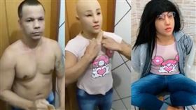 毒梟席爾瓦喬裝成女生企圖越獄，沒想到被獄警識破，當場被抓。（翻攝X@timecaptales）／鏡週刊