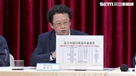 ▲蔣萬安寶林案進度更新說明記者會衛生局長陳彥元說明（圖／記者許皓婷攝影）