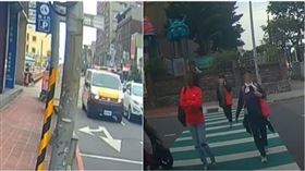 桃園市3名行人無視救護車鳴笛聲，依舊態度從容過馬路。（圖／翻攝自「WoWtchout-地圖型行車影像分享平台」YouTube）