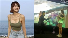 ▲「啦啦隊女神」豆芽27日歡喜接受男友求婚。（圖／取自豆芽臉書）