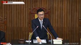 立法院副院長江啟臣首度主席立法院會。（圖／翻攝自國會頻道ＹＴ）