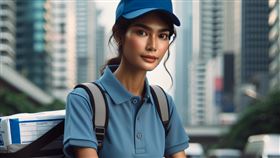女外送員，圖為AI製圖，非當事人。