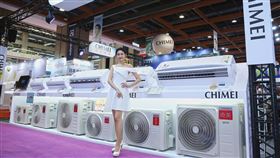 CHIMEI奇美家電首次展出「星緻星雅系列變頻冷暖空調」。（圖／品牌業者提供）