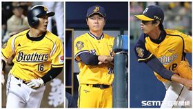▲中信兄弟周思齊、林威助、官大元。（圖／記者劉彥池攝影）