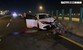 台61線汽機車對撞　科大生返家撞車嚇破膽（圖／翻攝畫面）