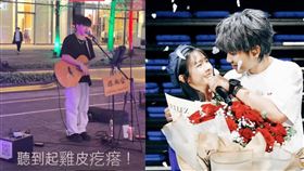  大元巧遇街頭藝人唱鼓鼓的求婚曲。（圖／翻攝自dayuanlin IG）