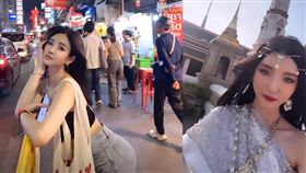 安于晴在IG限動中曬出身穿泰服拍攝中的影片。（組合圖／翻攝自charlene_an517 IG）